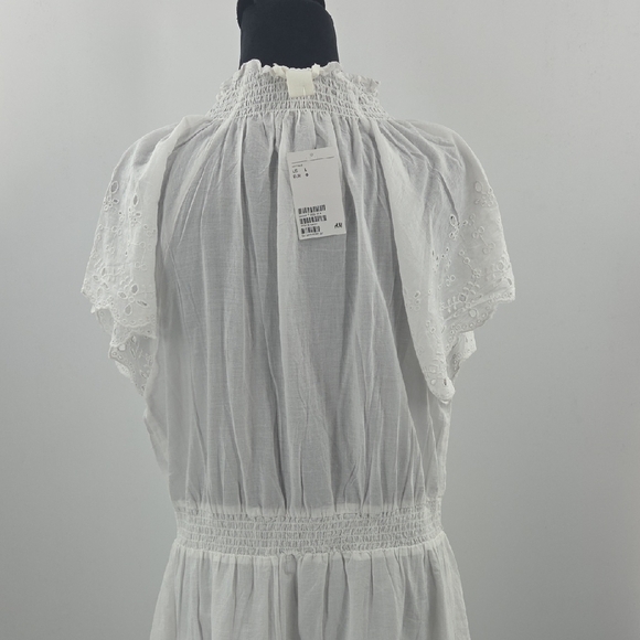 H&M White Dress With Lace And  Eyelet Detail NWT - Picture 11 of 16